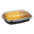 Durable Packaging 47 oz Aluminum Closeable Containers; Black & Gold - 50 per Pack 9442PT50